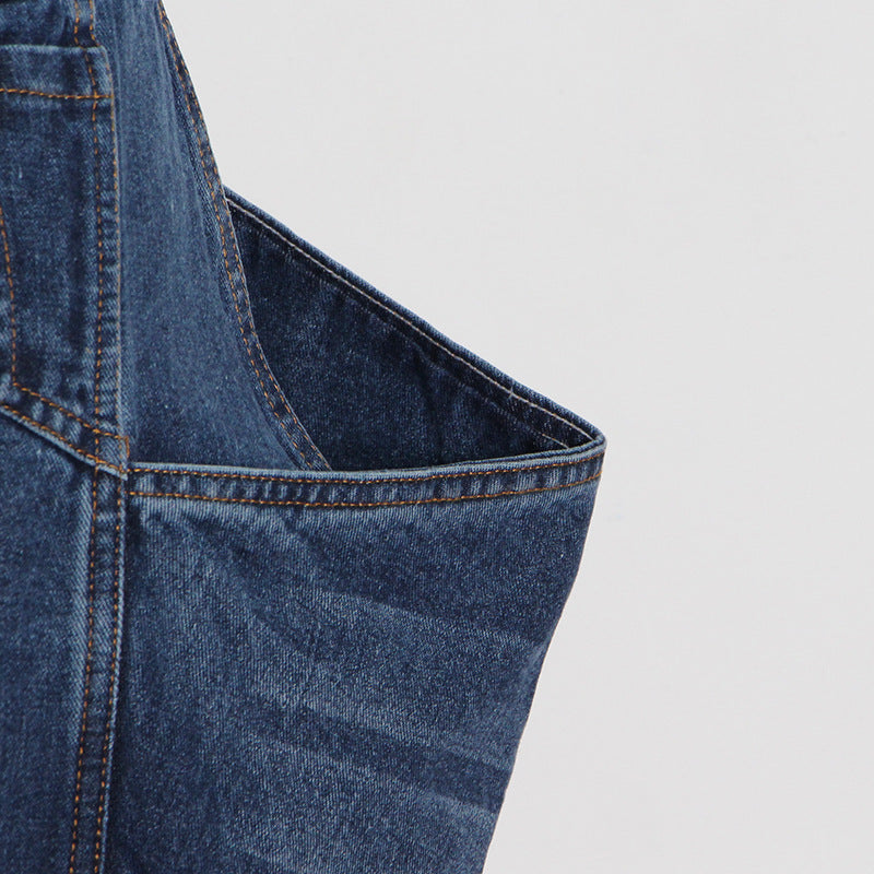 Women's Irregular Washed Denim Skirt