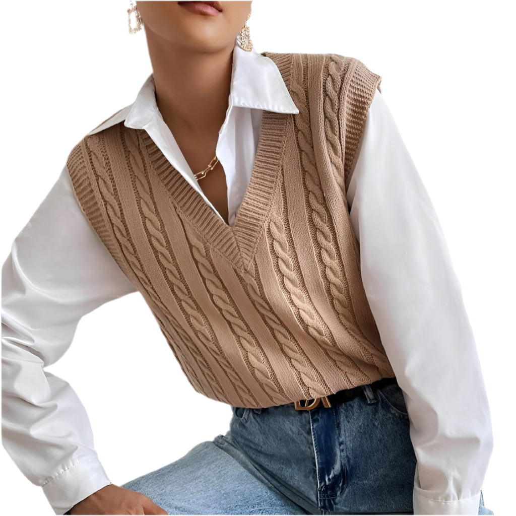 Women's Fashionable All-match Knitted Sweater Vest
