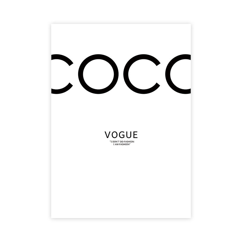 Simple Black And White Letter Decorative Painting