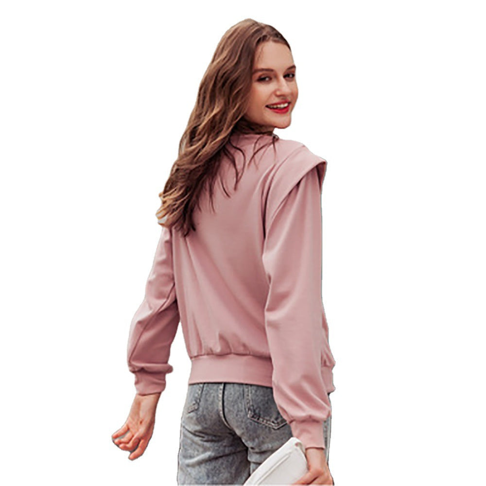 Casual loose top fashion round neck pullover sweater