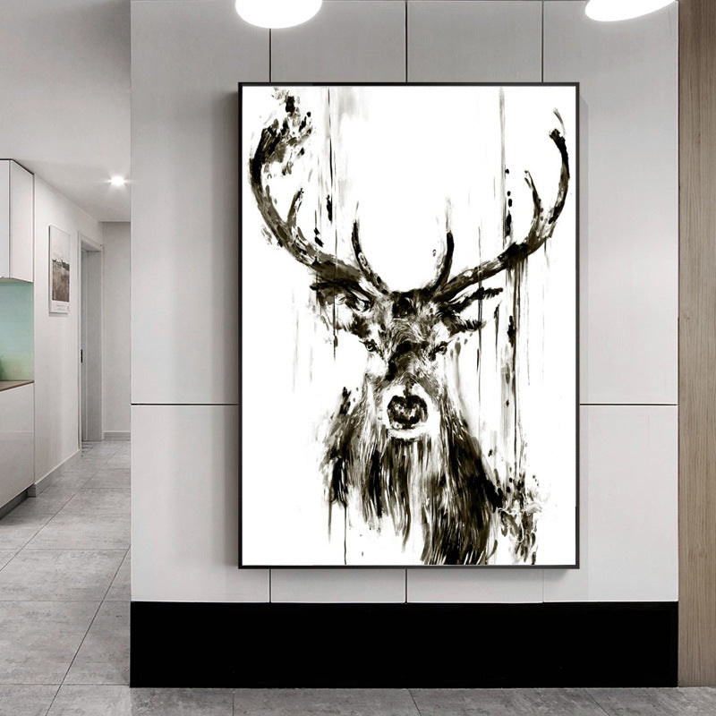 Room Bedside Painting Art Canvas Painting Deer Picture Mural