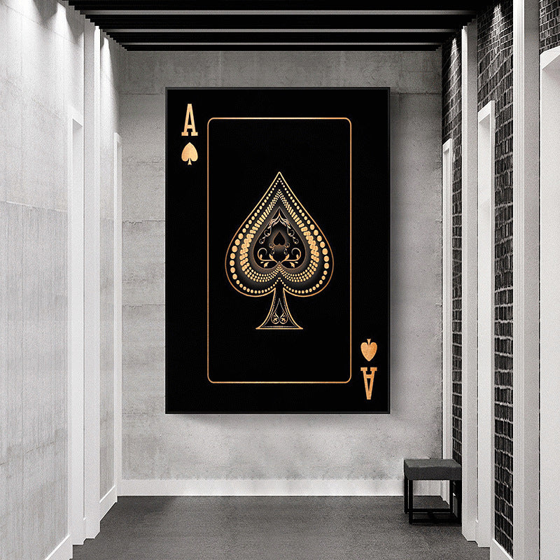 Playing Cards Wall Hanging Painting Canvas Painting Bedroom Decoration Painting