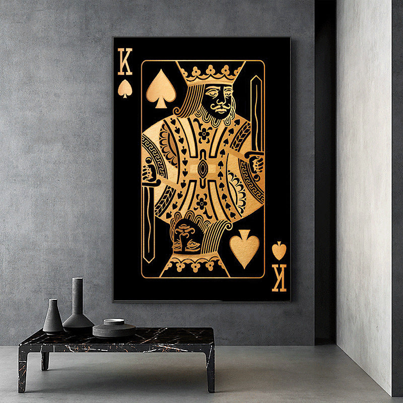 Playing Cards Wall Hanging Painting Canvas Painting Bedroom Decoration Painting