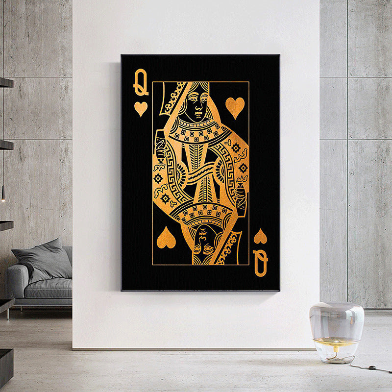 Playing Cards Wall Hanging Painting Canvas Painting Bedroom Decoration Painting