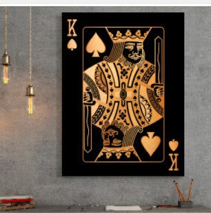 Playing Cards Wall Hanging Painting Canvas Painting Bedroom Decoration Painting
