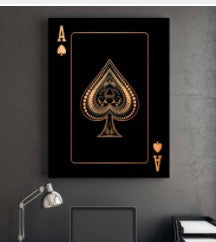 Playing Cards Wall Hanging Painting Canvas Painting Bedroom Decoration Painting