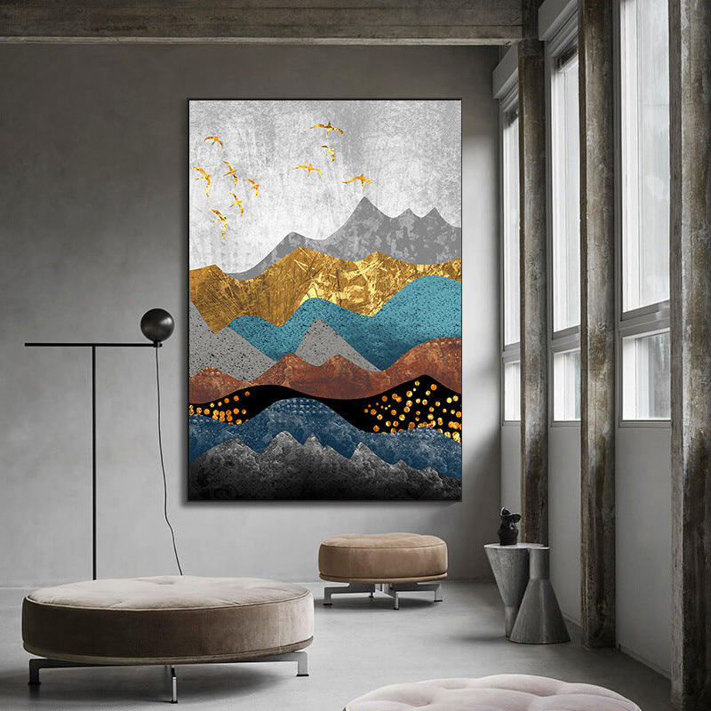Modern Art Forest Sun Landscape Painting Canvas Painting Mural HD Inkjet Decorative Painting Painting Core