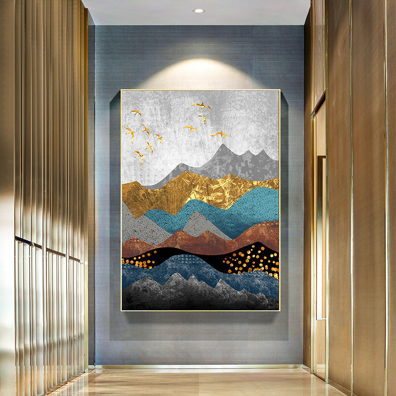 Modern Art Forest Sun Landscape Painting Canvas Painting Mural HD Inkjet Decorative Painting Painting Core
