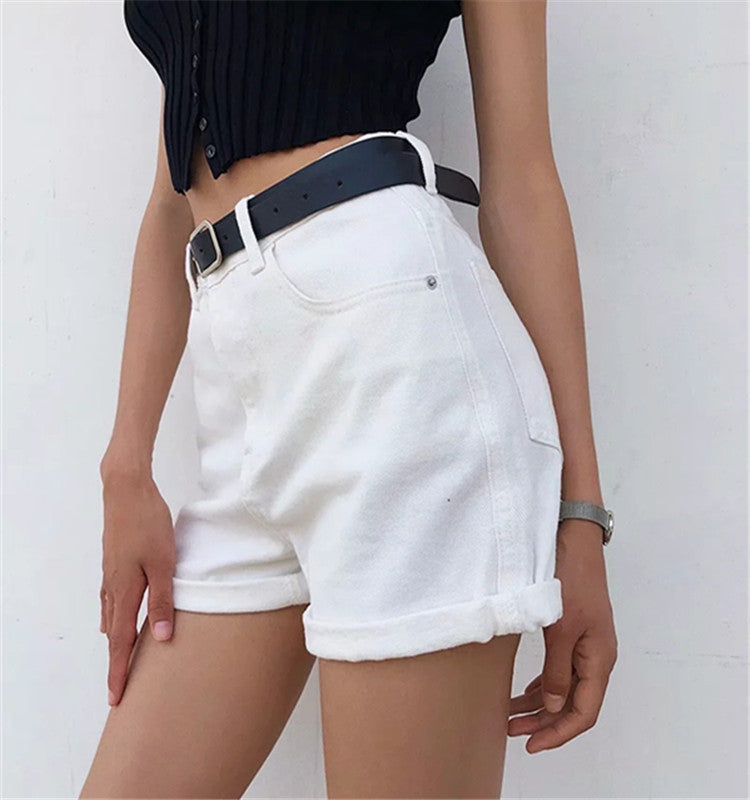 Summer New Denim Shorts Sexy Bag Hip Curled Denim Hot Pants