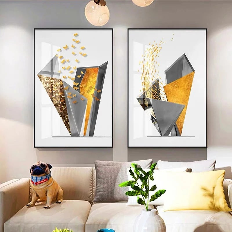 Nordic Modern High-definition Home Decoration Painting Geometric Pattern Oil Painting Spray Painting