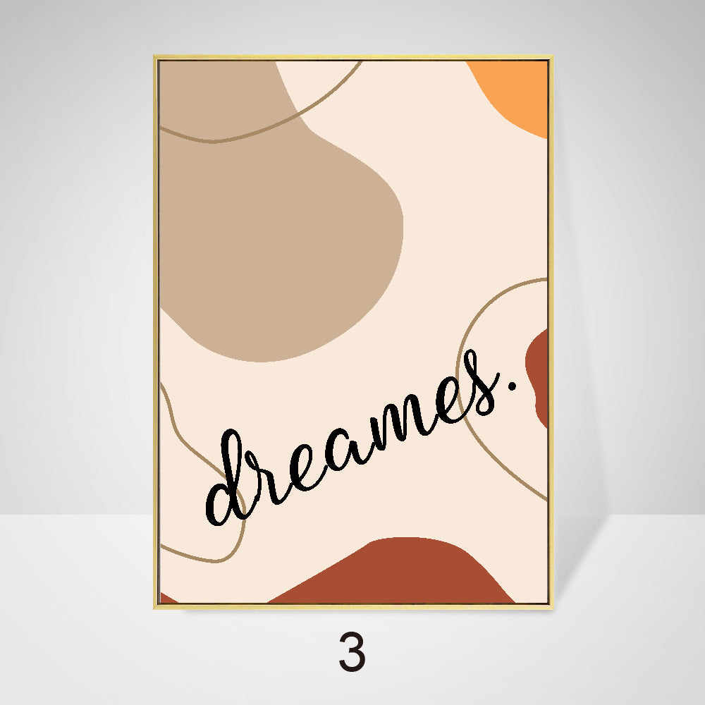 Abstract Decorative Painting Small  Morandi Geometric Canvas Painting