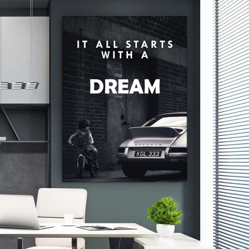 Everything Starts With A Dream Canvas Painting Core