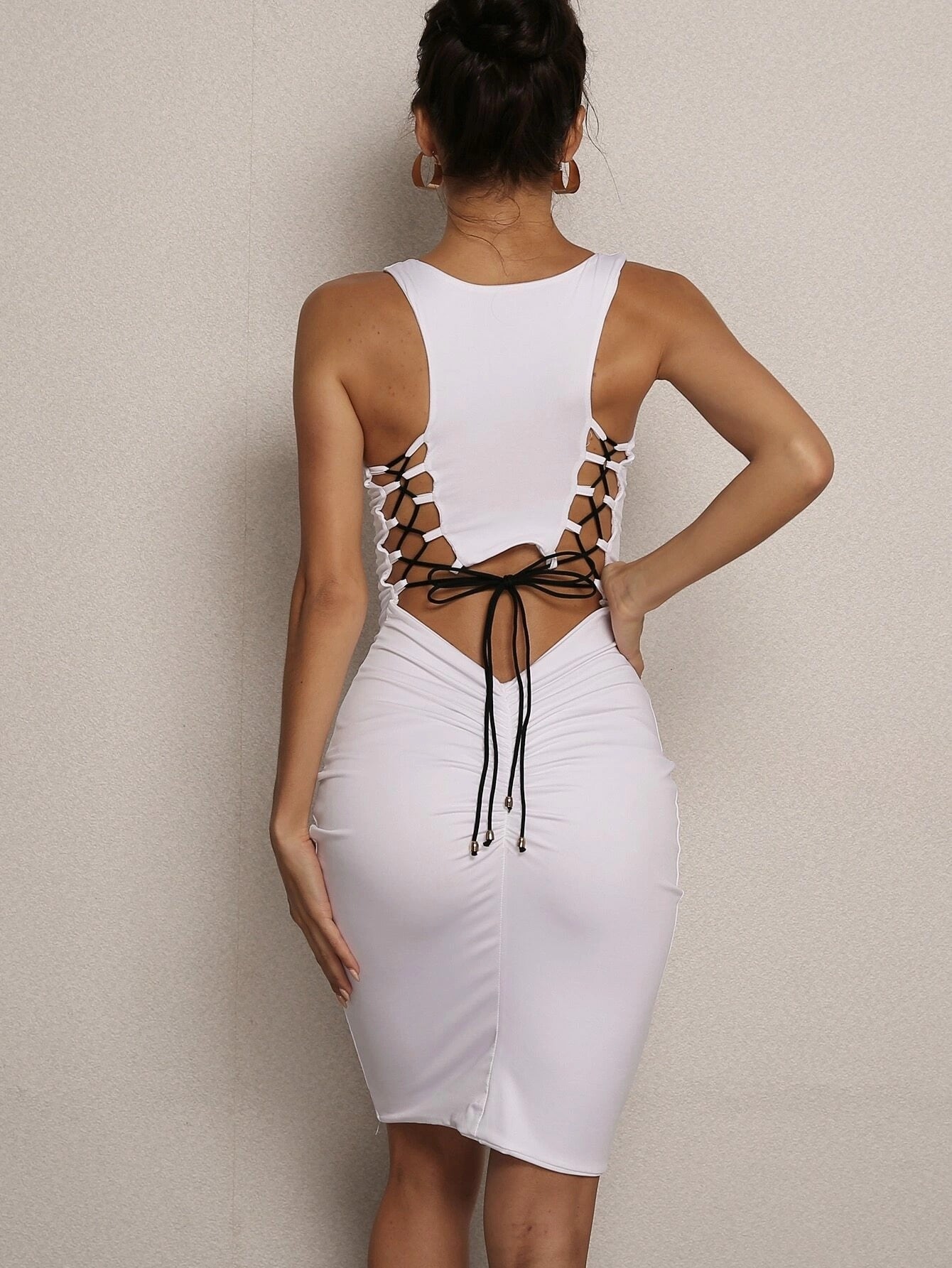 Sexy tight dress with hips and beautiful back nightclub