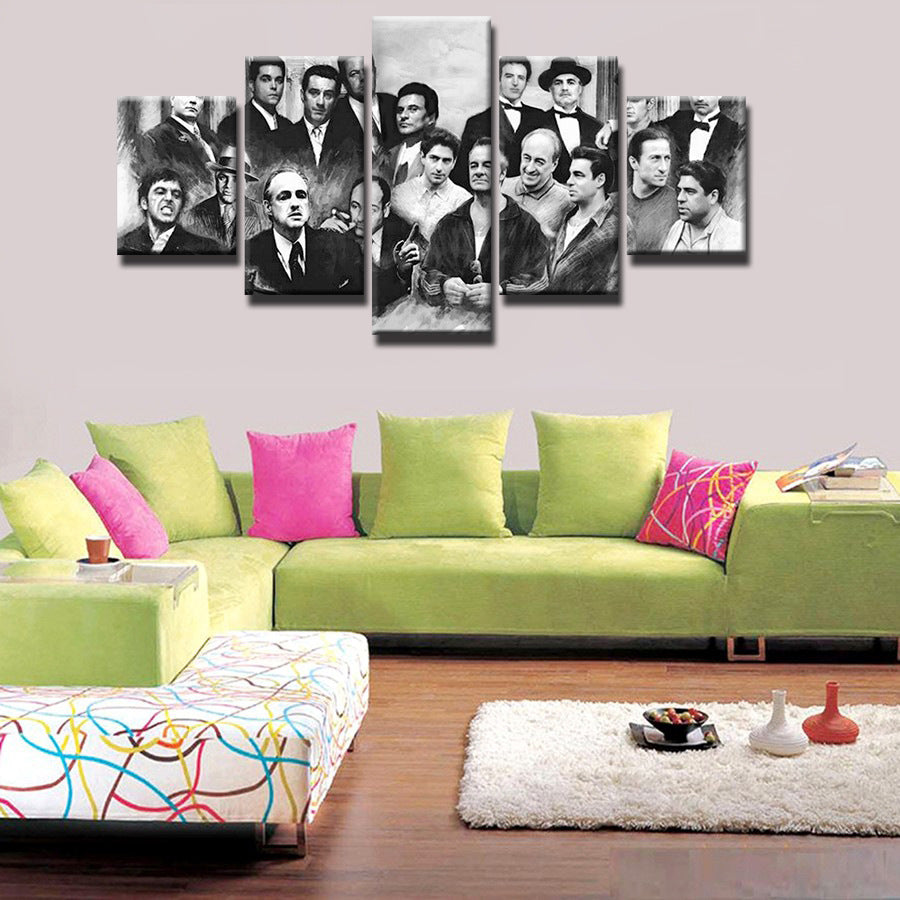 Yixi Decorative Painting Inkjet Oil Painting Canvas Painting Five Figures Celebrities