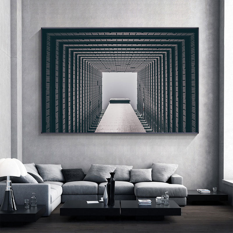 Modern Canvas Painting City Industrial Huge Building Extended Space