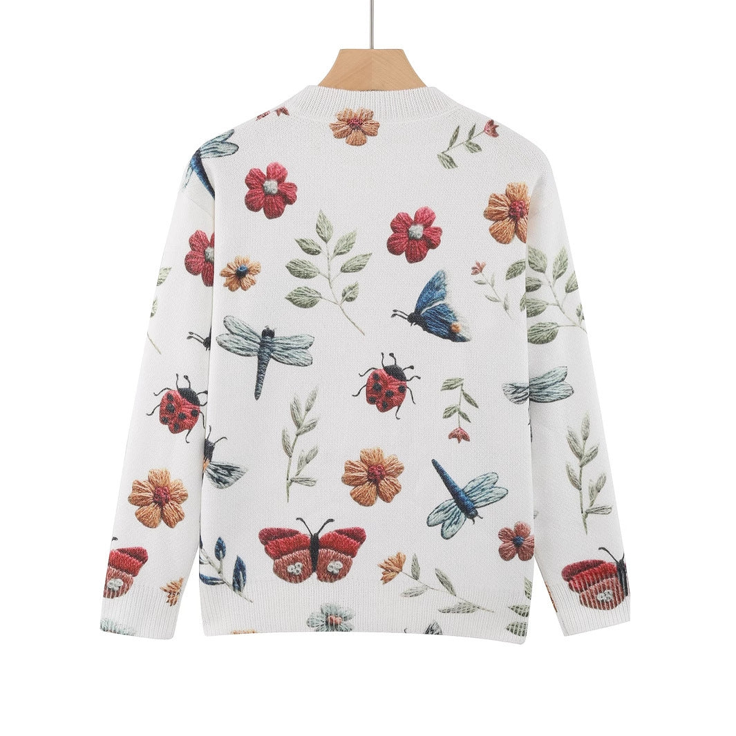 Women's Knitted Sweater Round Neck Sweater