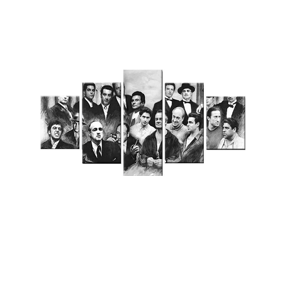 Yixi Decorative Painting Inkjet Oil Painting Canvas Painting Five Figures Celebrities