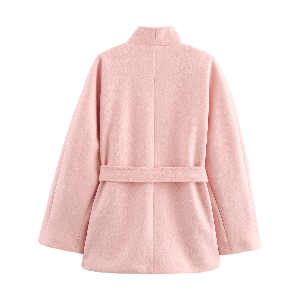 Women's Belted Long-sleeve Wool Coat