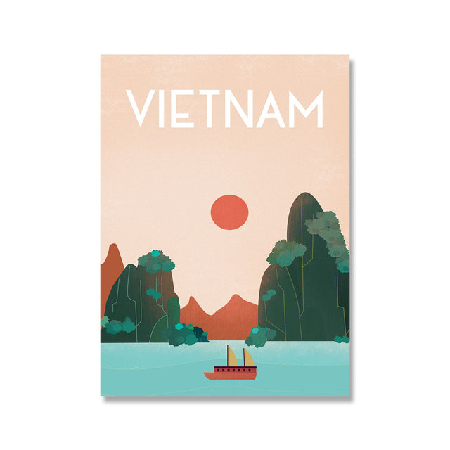 HD Spray Painting Bedroom Hanging  Decor