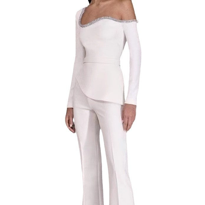 Women's Long-sleeved Belly And Waist Shaping Jumpsuit