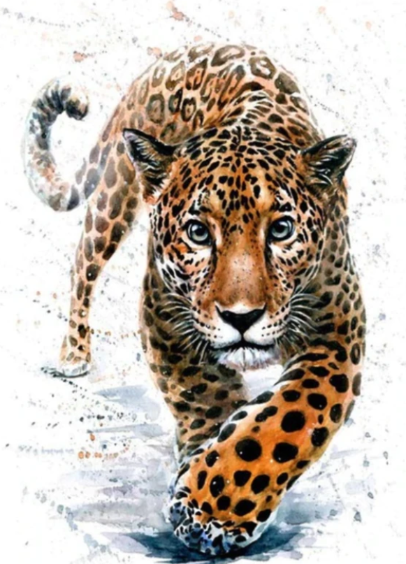 Leopard diamond painting