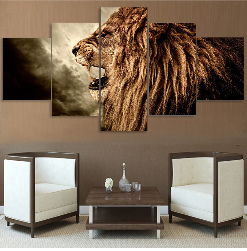 Living Room Hanging Painting Five-joint Stitching Bedroom Decorative Painting