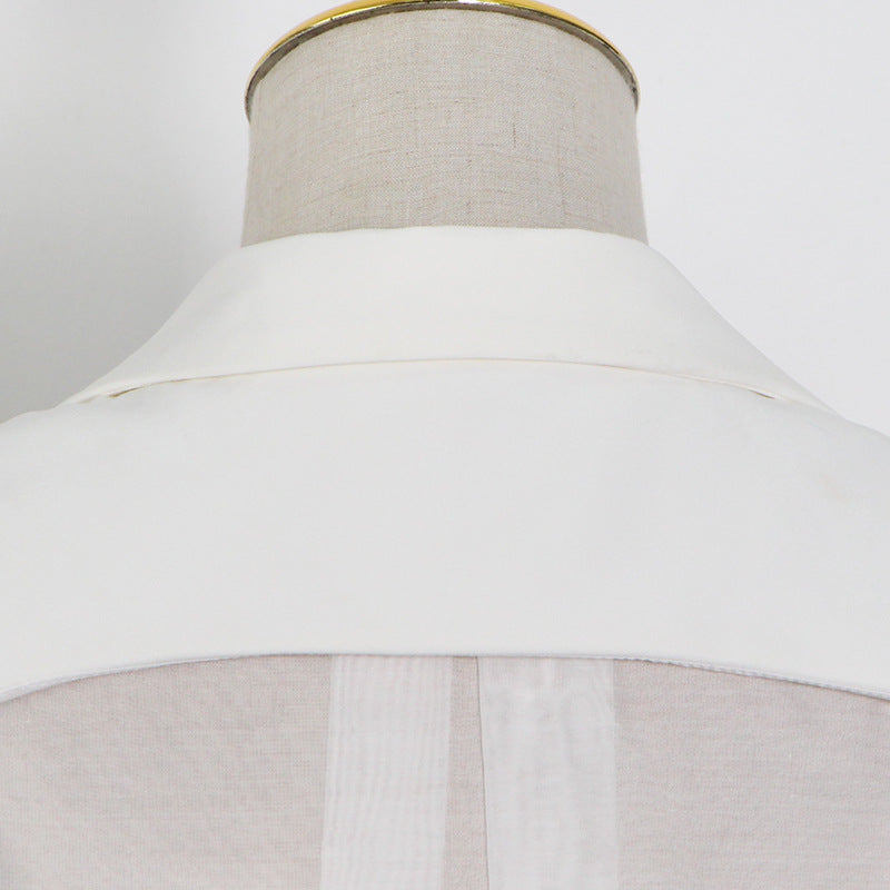 Ladies Fashion Breasted Simple Short Suit