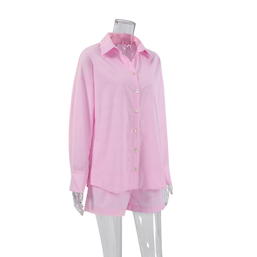 Shorts Pajamas Cotton And Linen Women's Loose Fashion Cross-border Home Wear Two-piece Suit