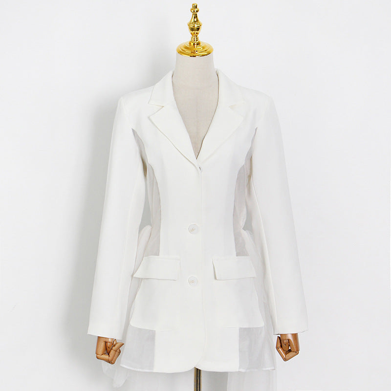 Ladies Fashion Breasted Simple Short Suit