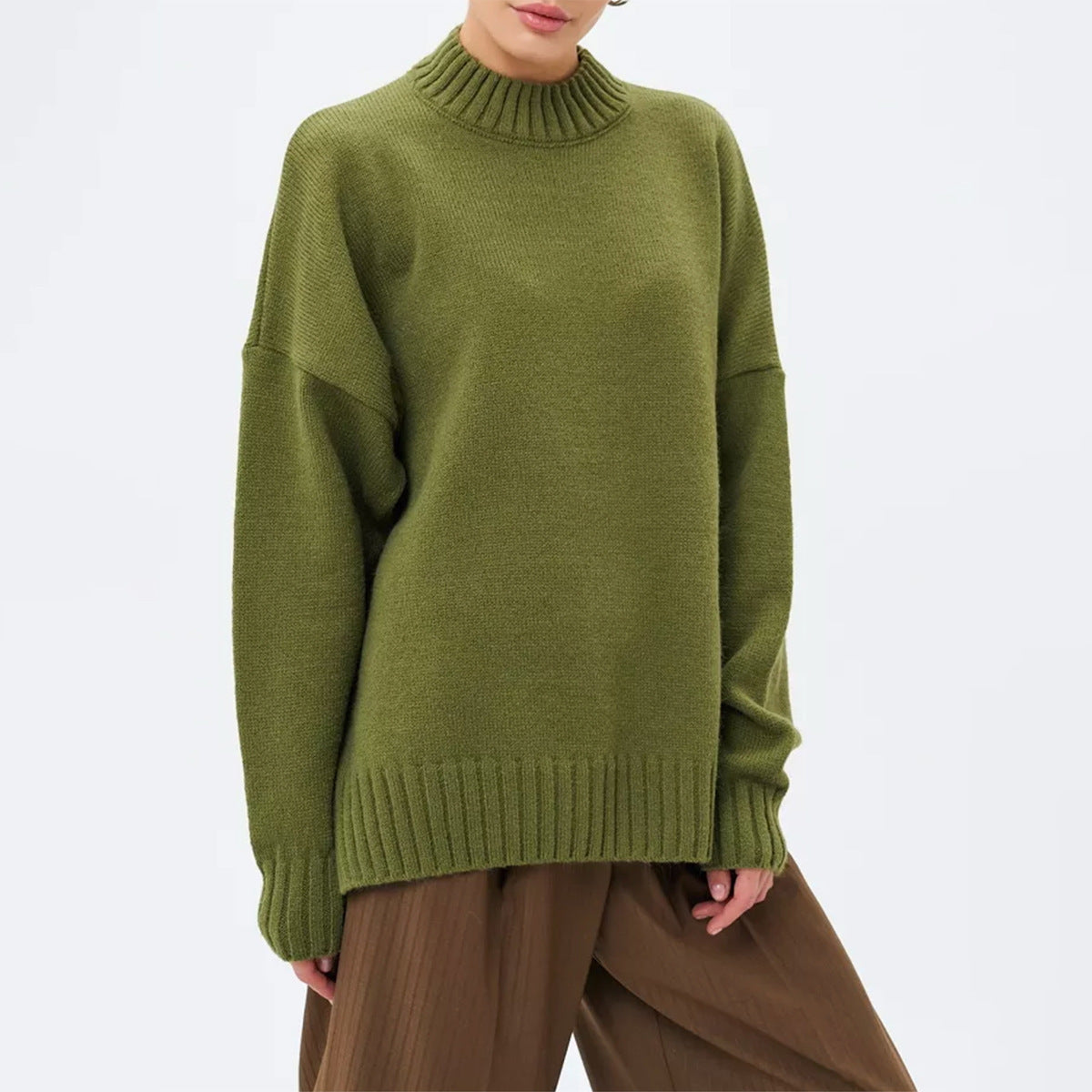 Half Turtleneck Thread Sweater Sub-loose Casual Sweater