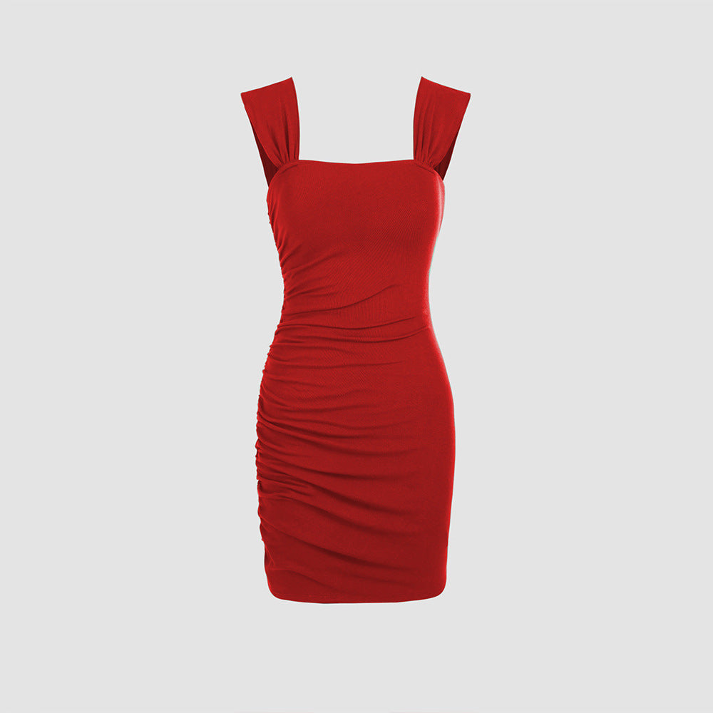 French Style Temperament Cinched Short Dress Women