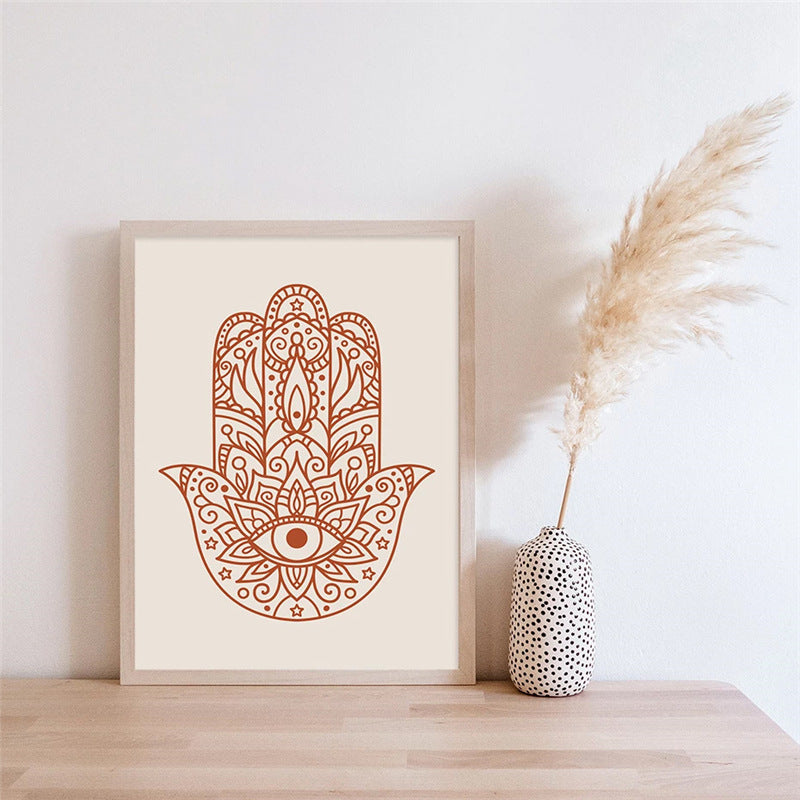 Simple Abstract Line Decorative Painting Living Room Bedroom Frameless