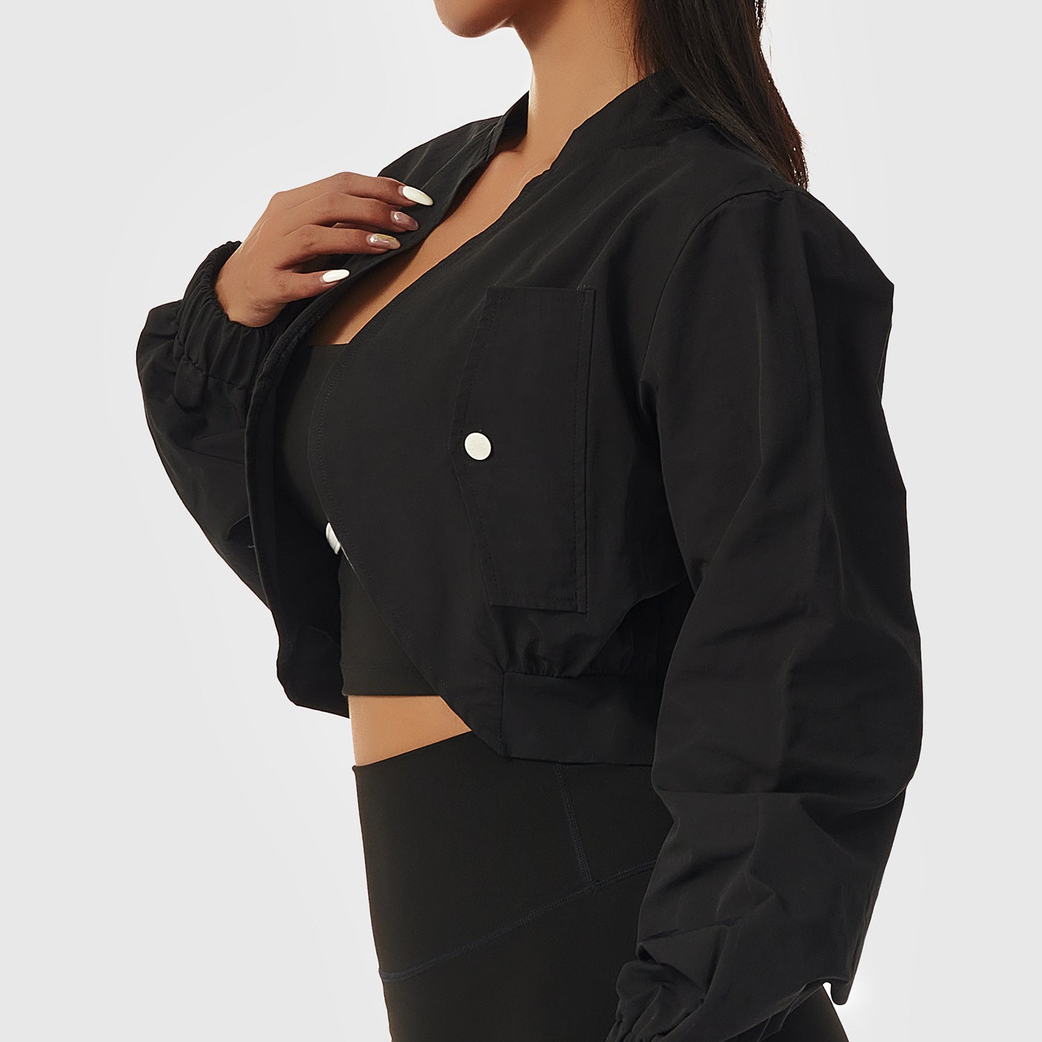 Women's Casual Long Sleeve Quick Dry Stand Collar Sports Jacket