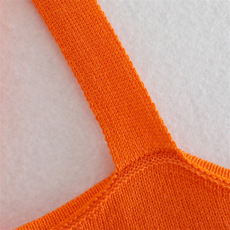 Laminated Decorative Thin Sling Knitted Top