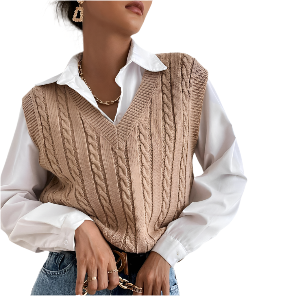 Women's Fashionable All-match Knitted Sweater Vest