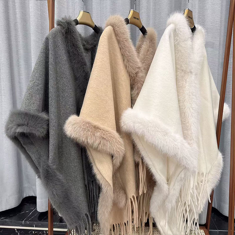 Women's Flow Su Spun Wool Cashmere Double-sided Woolen Cloak