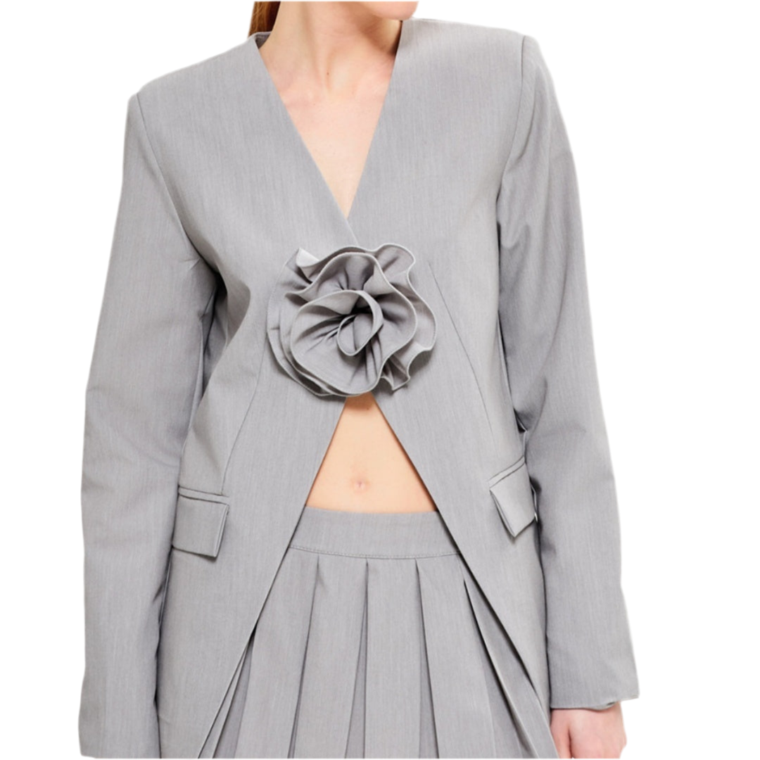 Women's Design Stitching Flower Suit Jacket