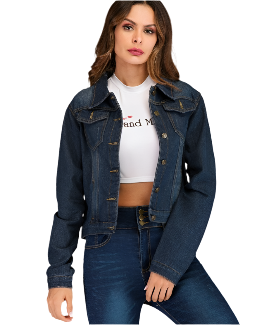 Women's Slim Denim Jacket Women's Short Loose Jacket Denim Jacket