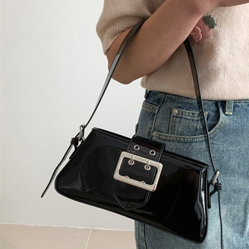 Women's Fashion Portable Patent Leather Underarm Bag