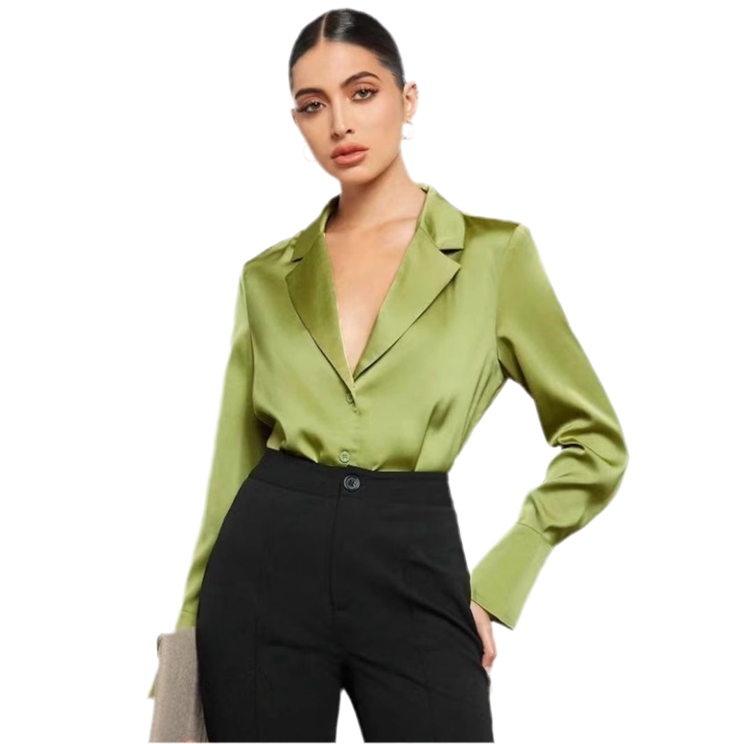 European And American Women's Clothing Minimalist Long Sleeve Shirt