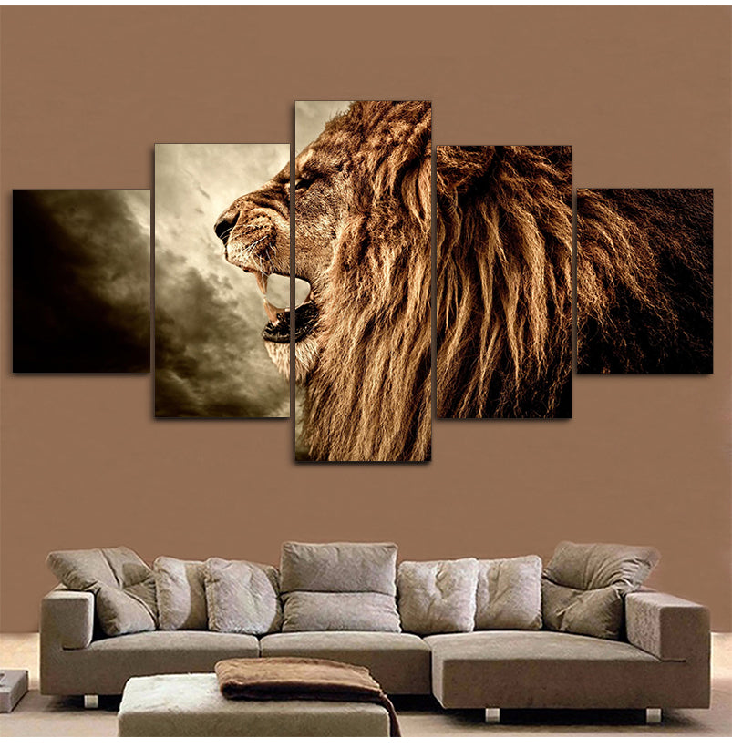 Living Room Hanging Painting Five-joint Stitching Bedroom Decorative Painting