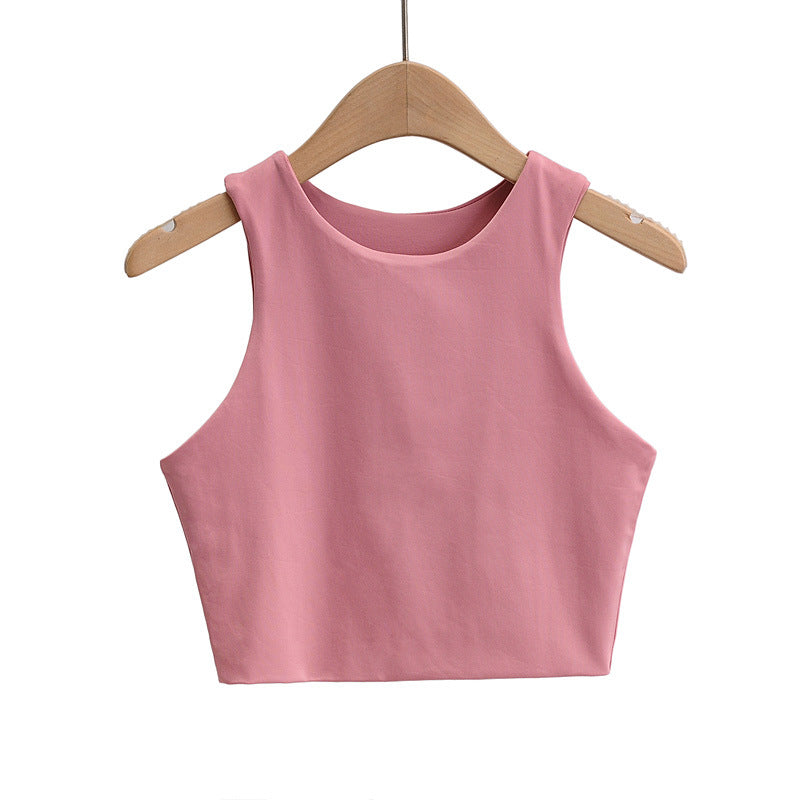 Women's Sleeveless Wide Shoulder Strap Vest