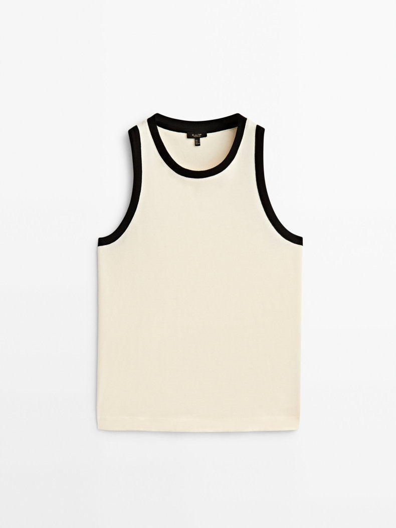 Women's Cotton Comfortable Color Matching Short-sleeved T-shirt