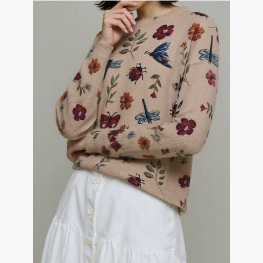 Women's Knitted Sweater Round Neck Sweater