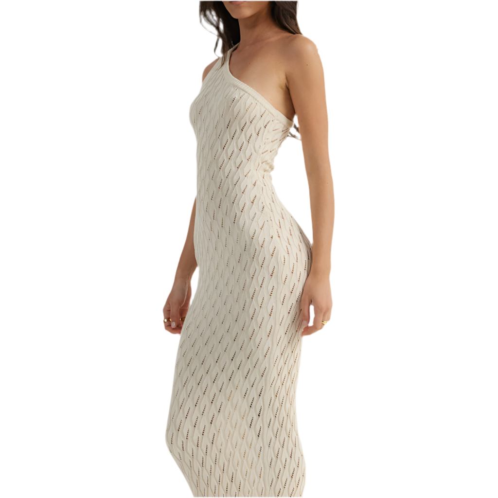 Fashion Hollowed-out Knitted Dress Women