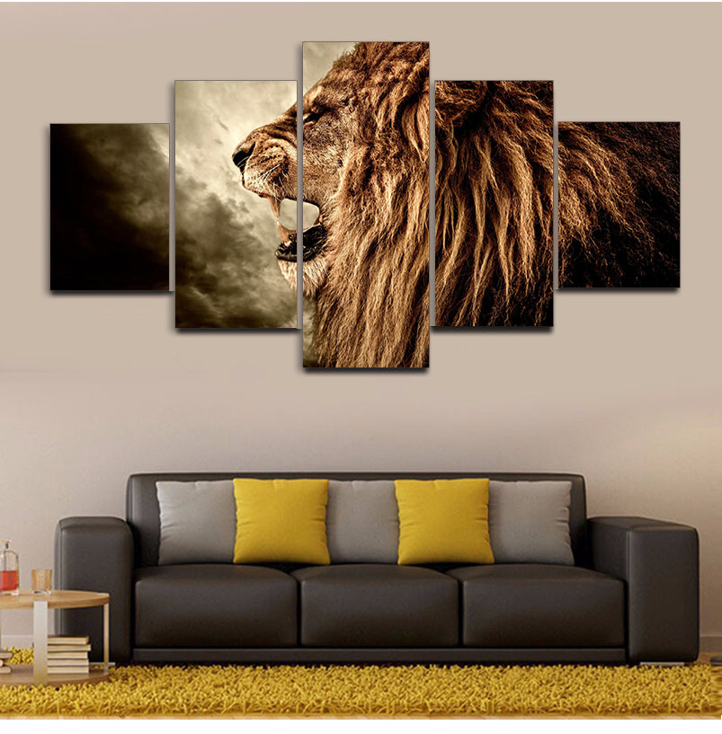 Living Room Hanging Painting Five-joint Stitching Bedroom Decorative Painting