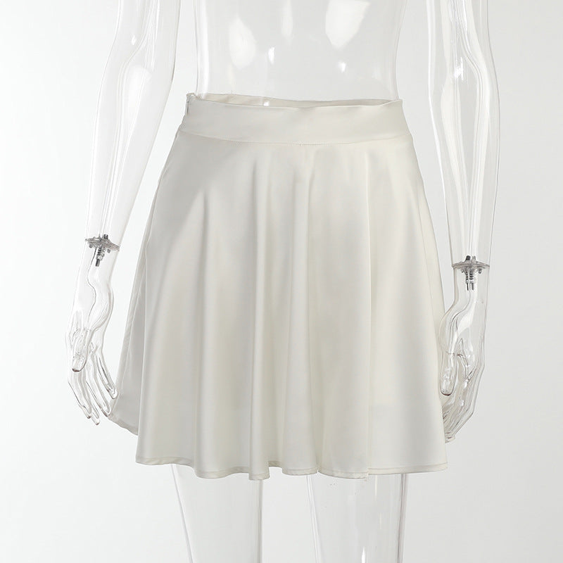 Women's Fashionable Temperament Sweet Solid Color Short Skirt Suit