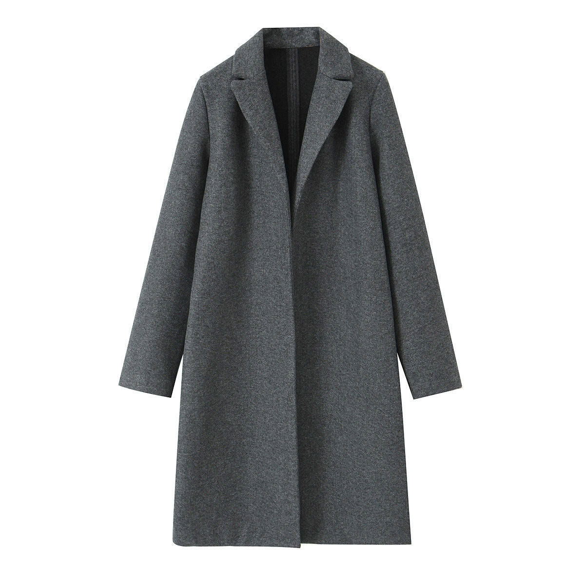 Women's Fashion Buckle-free Mid-length Loose Overcoat Coat