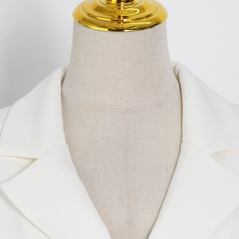 Ladies Fashion Breasted Simple Short Suit