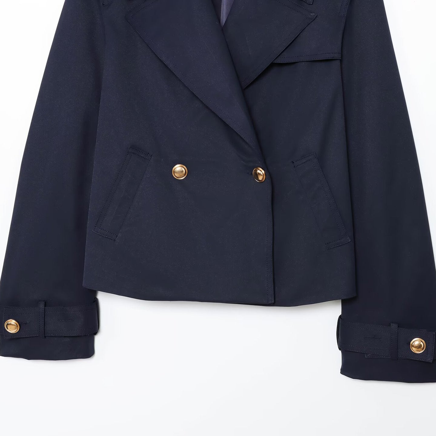 Women's Casual And Fashionable Double Breasted Short Jacket